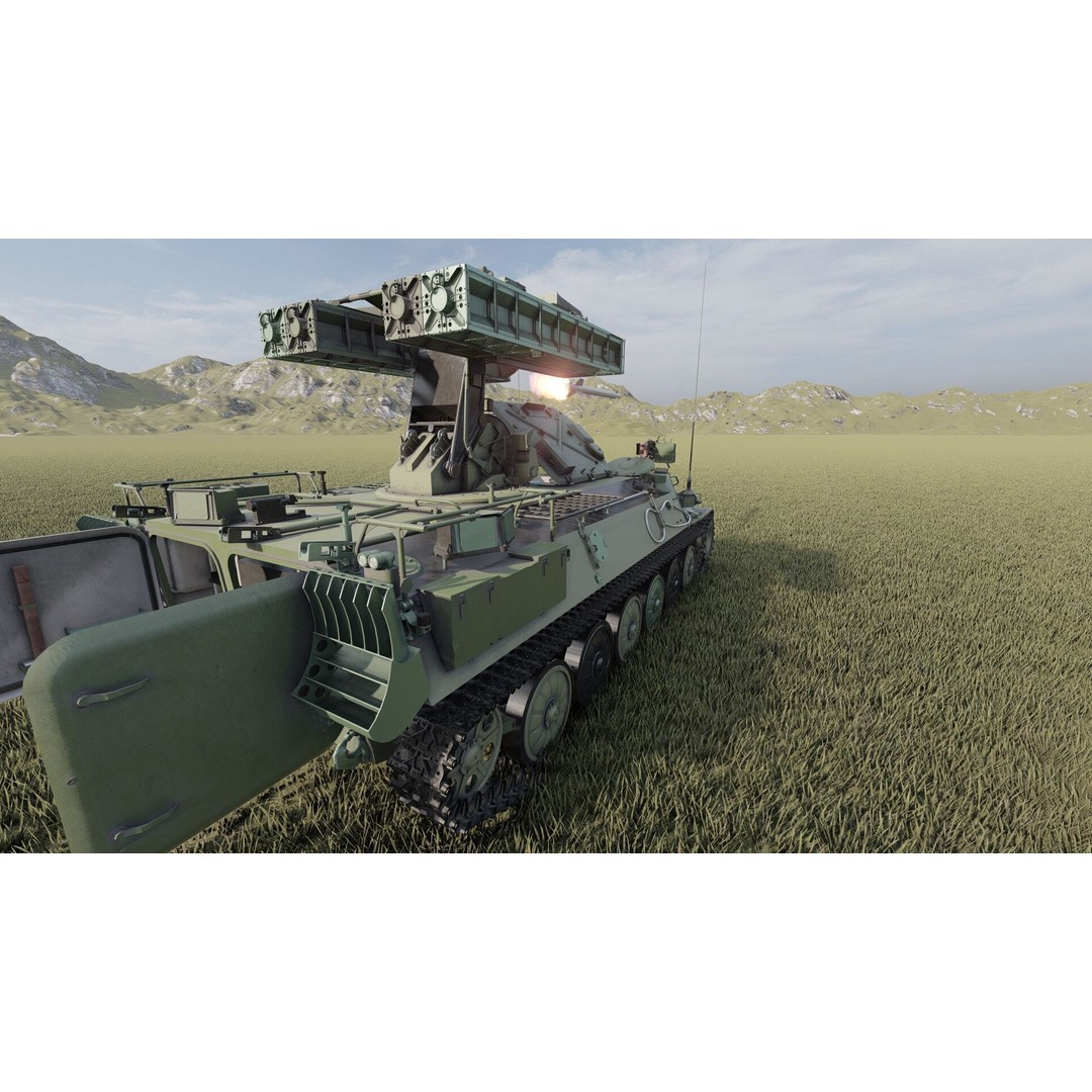 9K35 Strela-10 3D Model – Military Vehicle, PBR Textured, FBX/OBJ - View 13