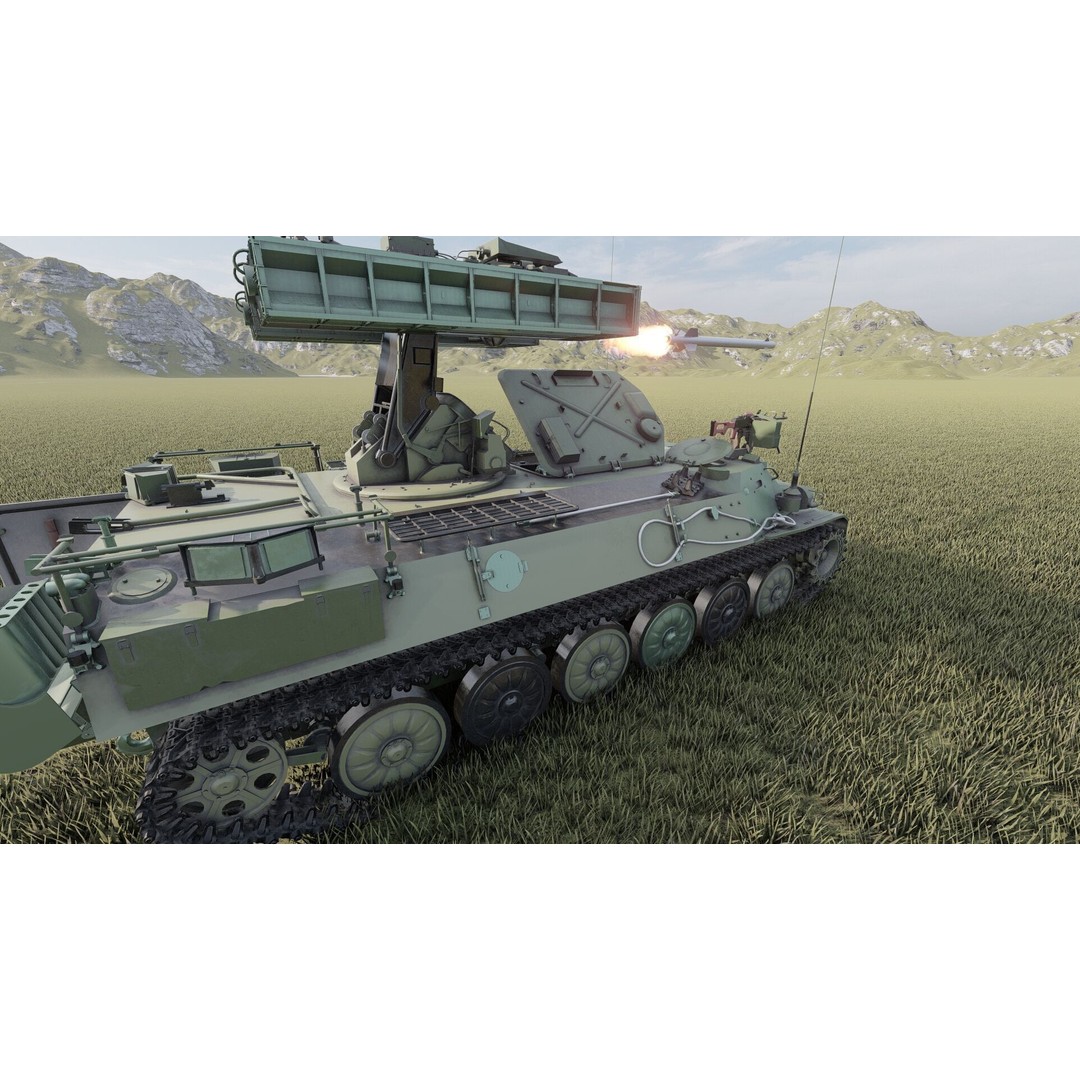 9K35 Strela-10 3D Model – Military Vehicle, PBR Textured, FBX/OBJ - View 14