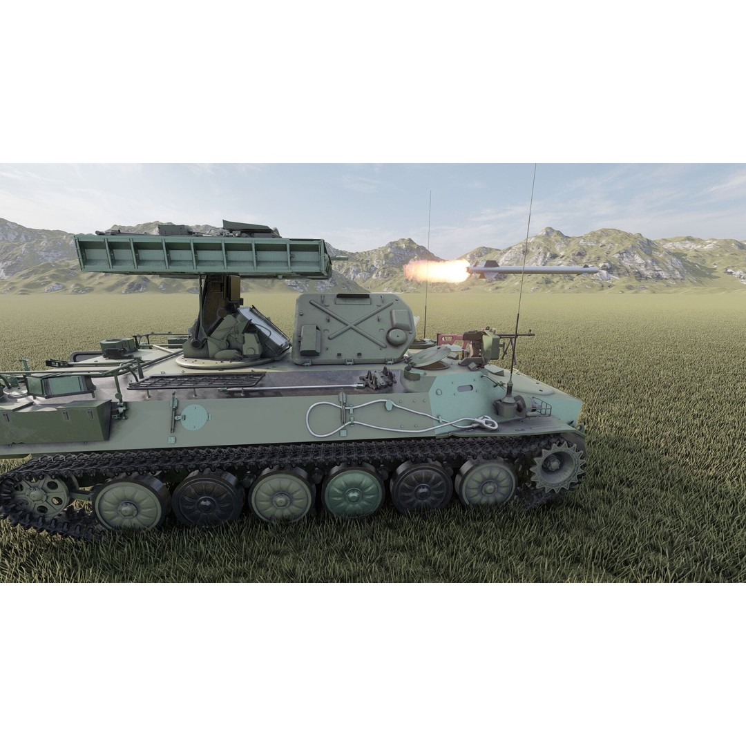 9K35 Strela-10 3D Model – Military Vehicle, PBR Textured, FBX/OBJ - View 15