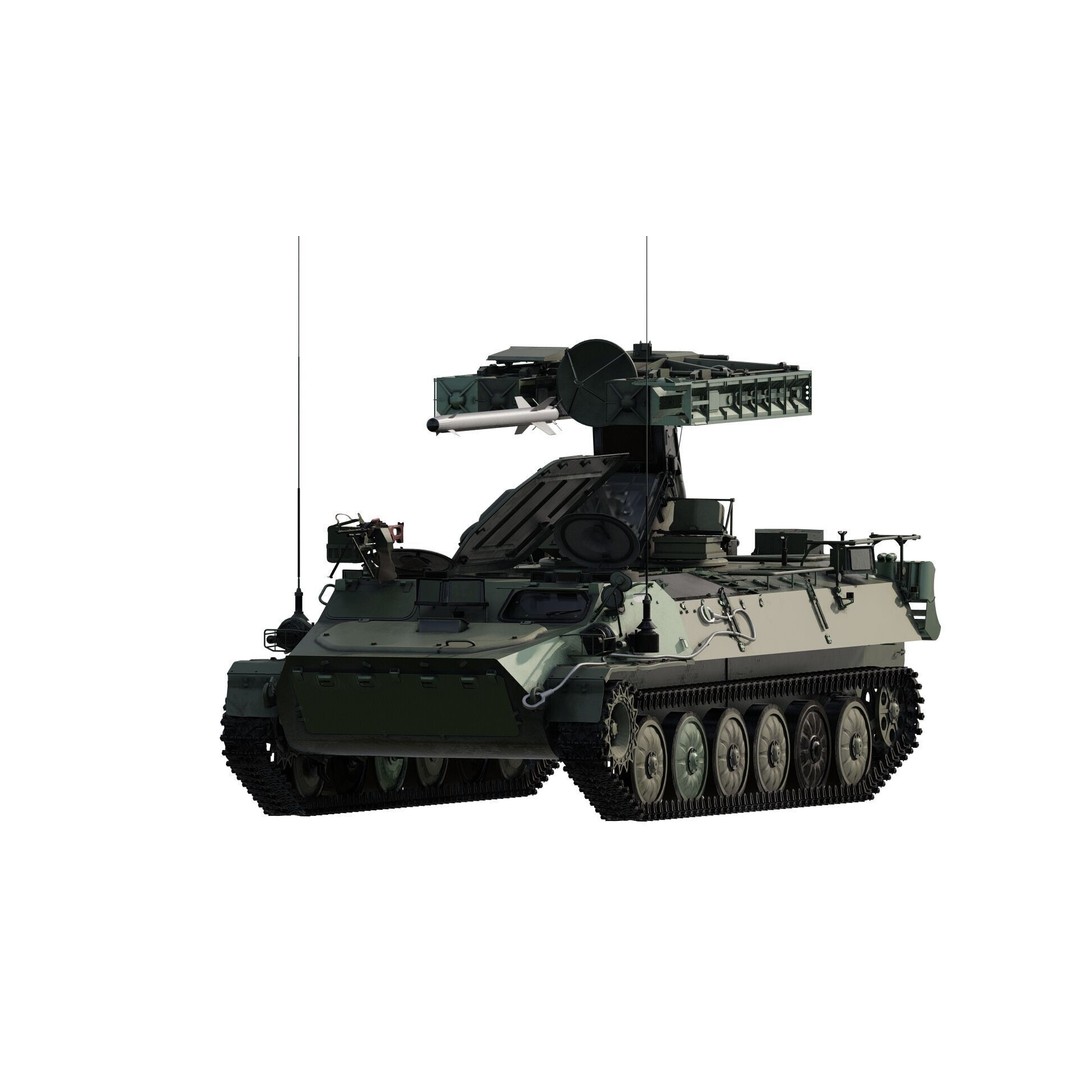 9K35 Strela-10 3D Model – Military Vehicle, PBR Textured, FBX/OBJ - View 3