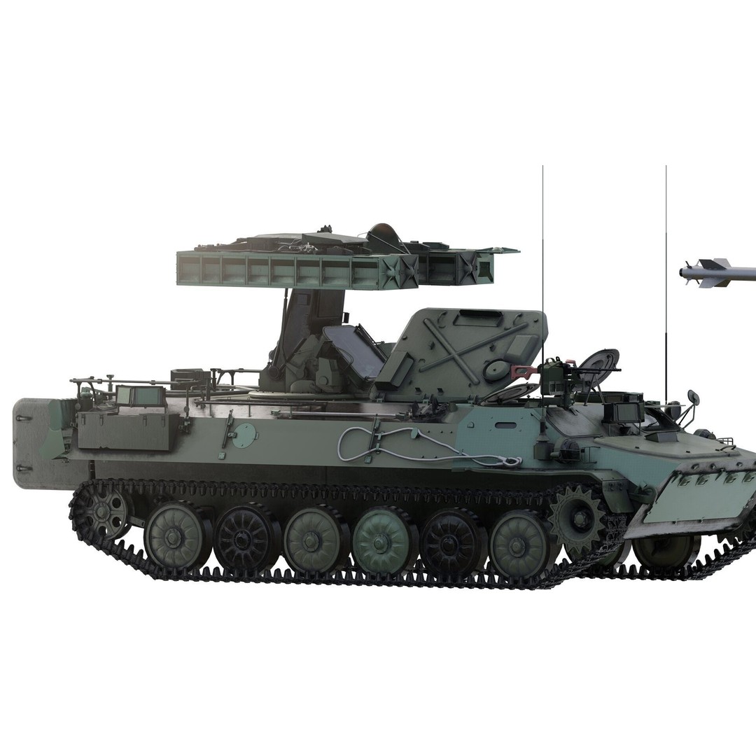 9K35 Strela-10 3D Model – Military Vehicle, PBR Textured, FBX/OBJ - View 5