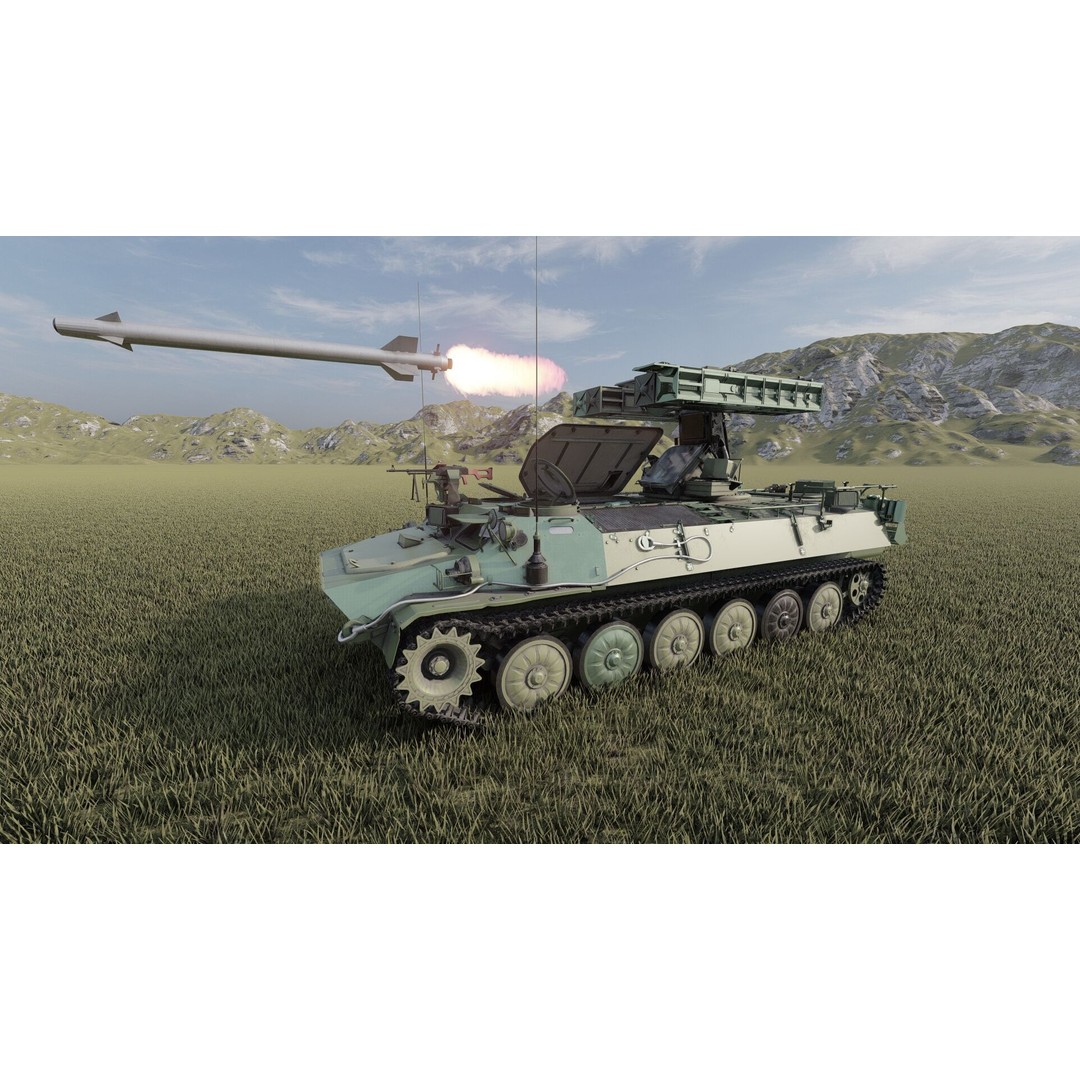 9K35 Strela-10 3D Model – Military Vehicle, PBR Textured, FBX/OBJ - View 8