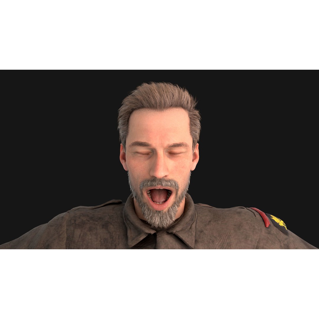 WW2 Soldier 3D Model – Rigged Low-Poly Character for Animation - View 11