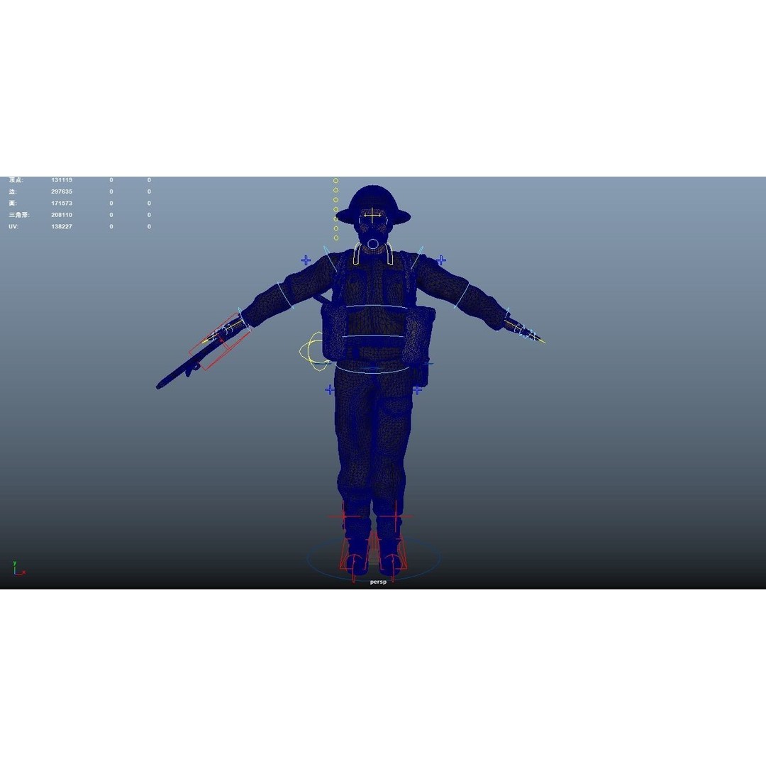 WW2 Soldier 3D Model – Rigged Low-Poly Character for Animation - View 18