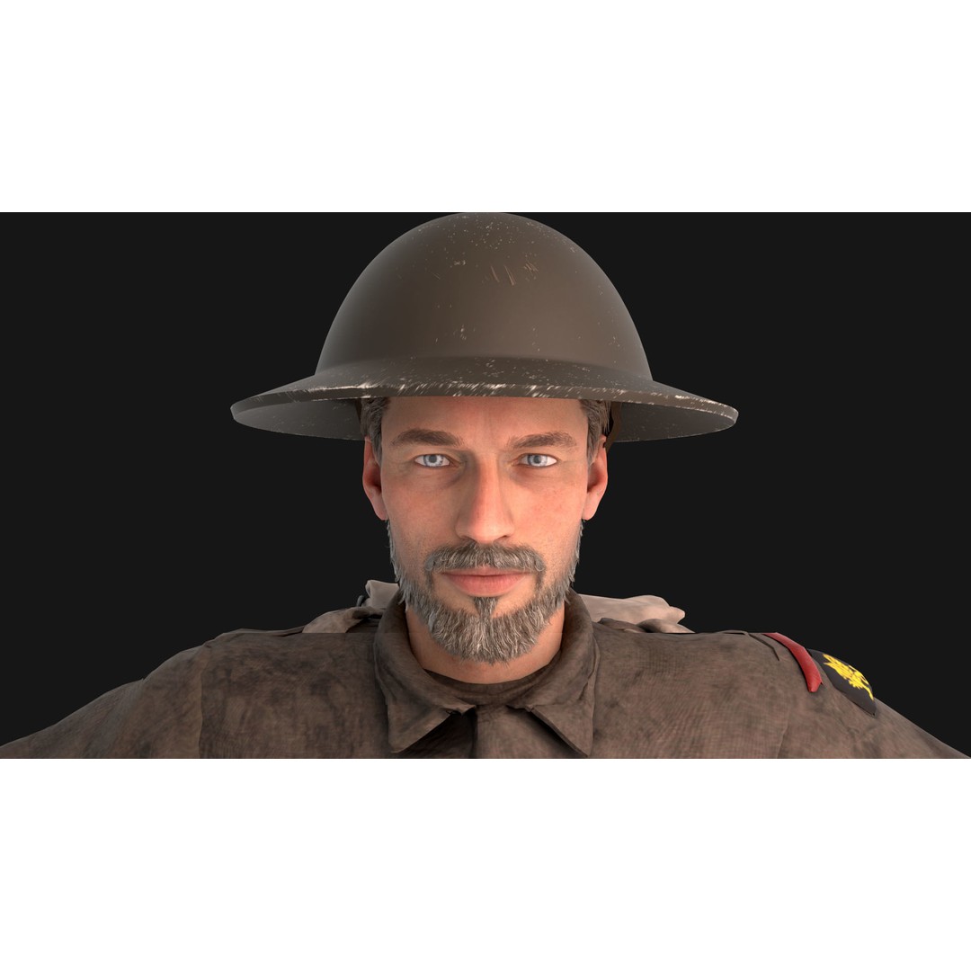 WW2 Soldier 3D Model – Rigged Low-Poly Character for Animation - View 9