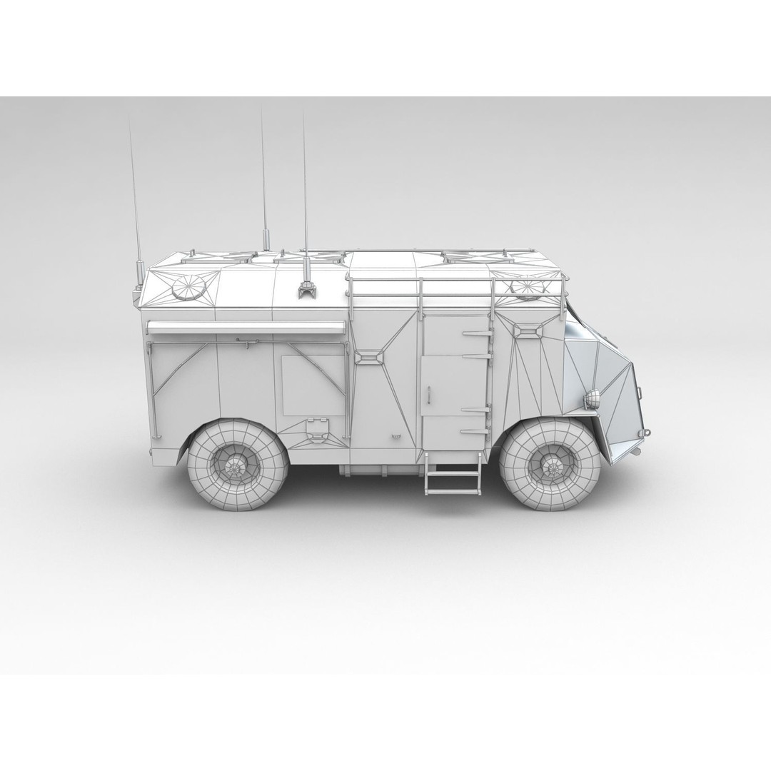 AEC Dorchester 3D Model – Low Poly Armoured Command Vehicle, FBX
