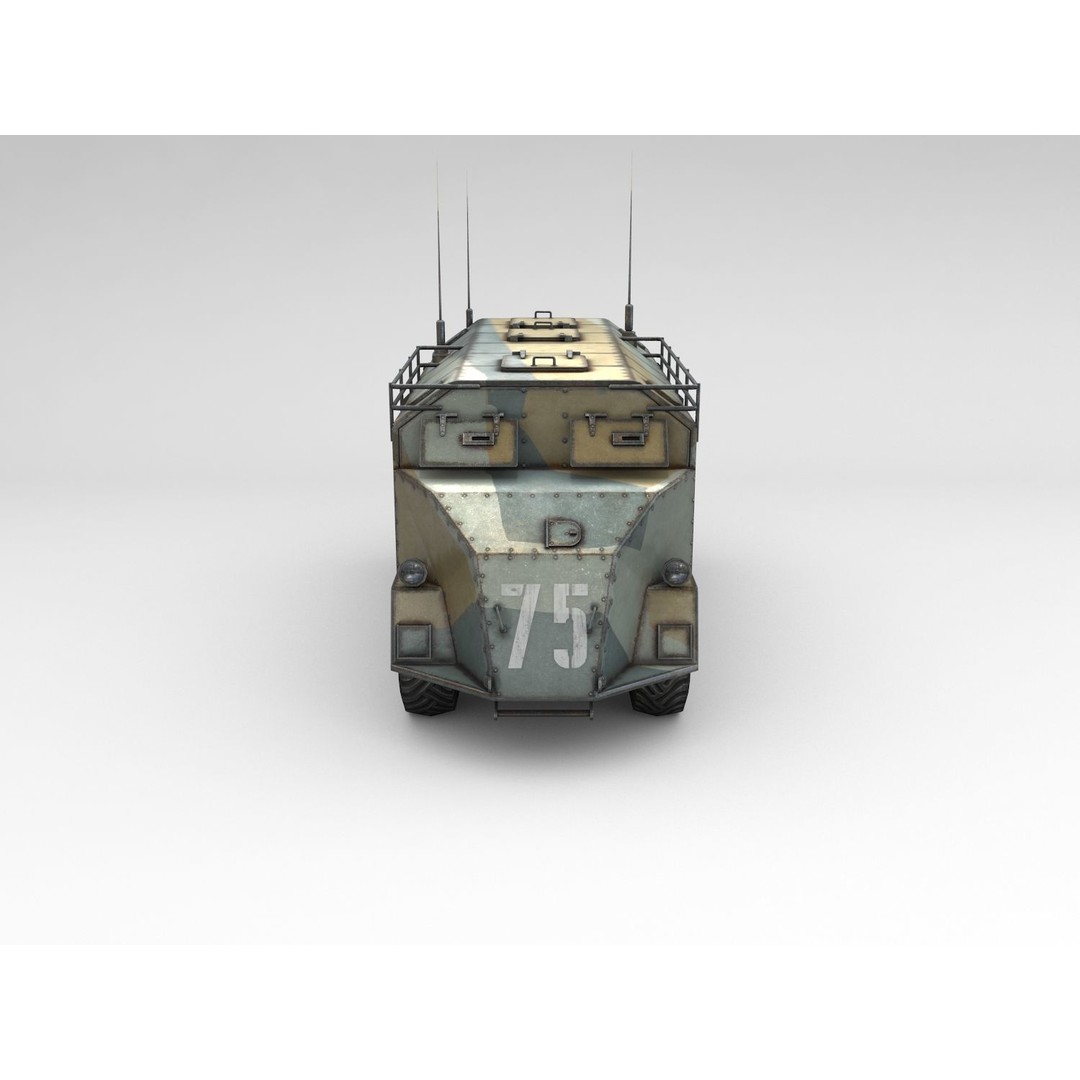AEC Dorchester 3D Model – Low Poly Armoured Command Vehicle, FBX - View 10