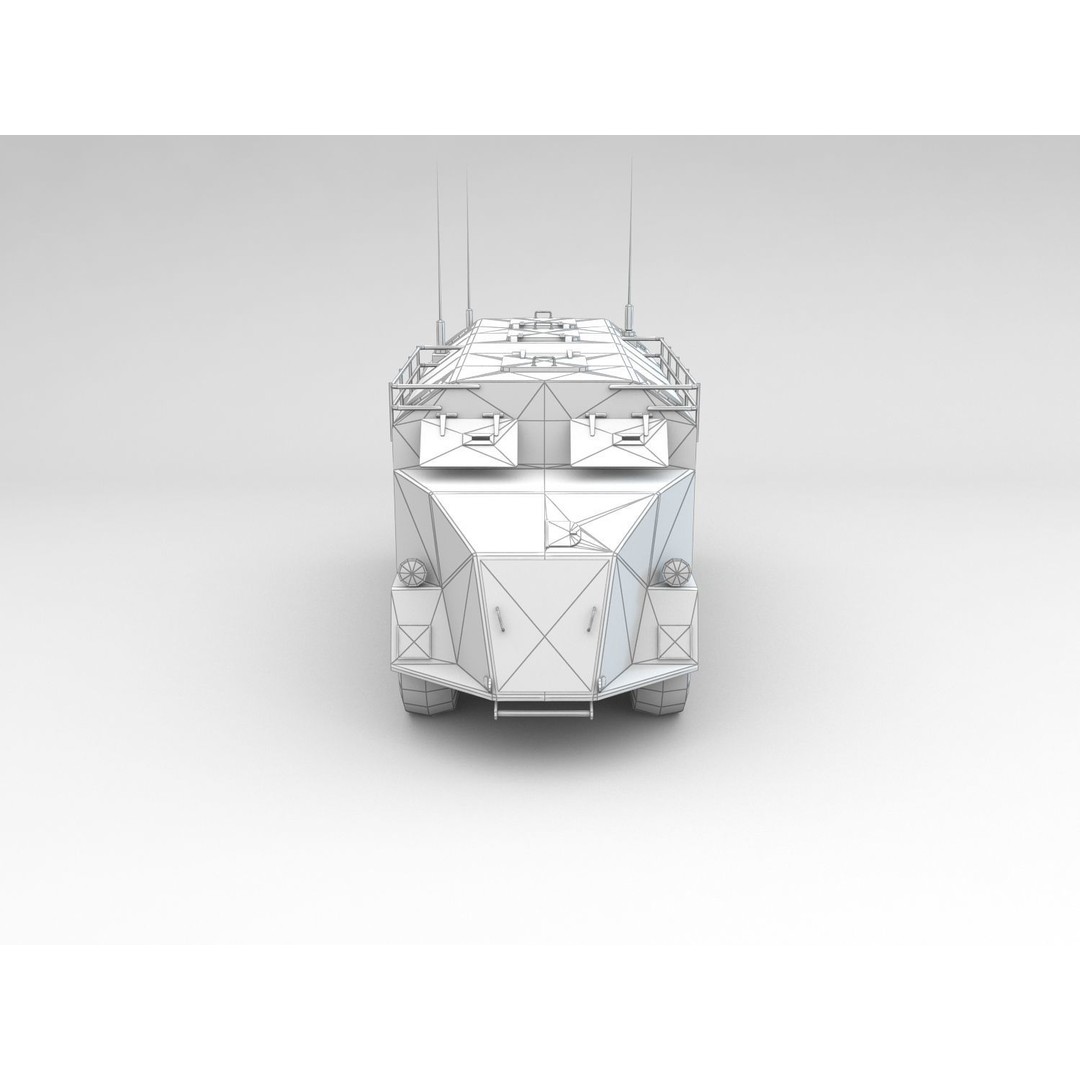 AEC Dorchester 3D Model – Low Poly Armoured Command Vehicle, FBX - View 11