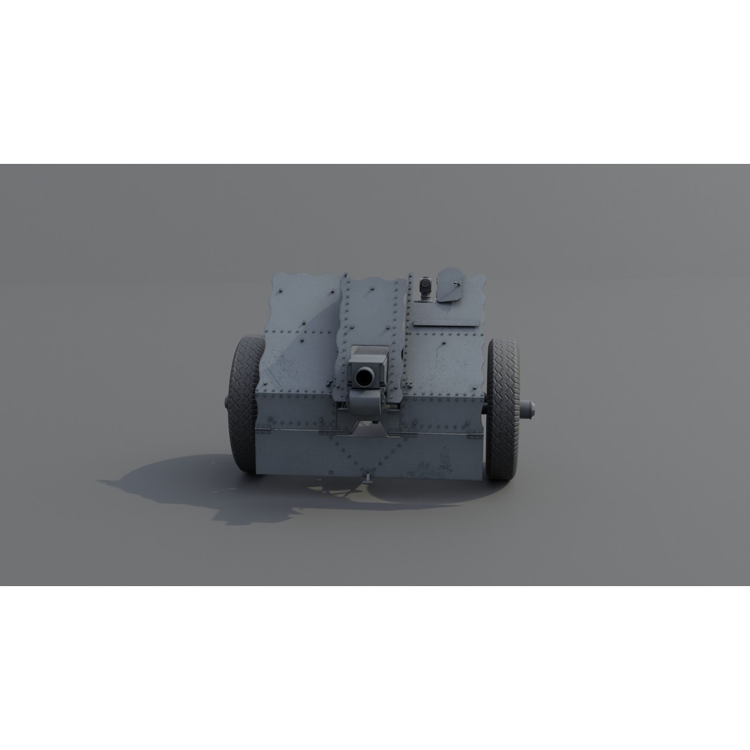 75mm Light Infantry Gun 3D Model – Low Poly Game Asset, FBX, Blender - View 17