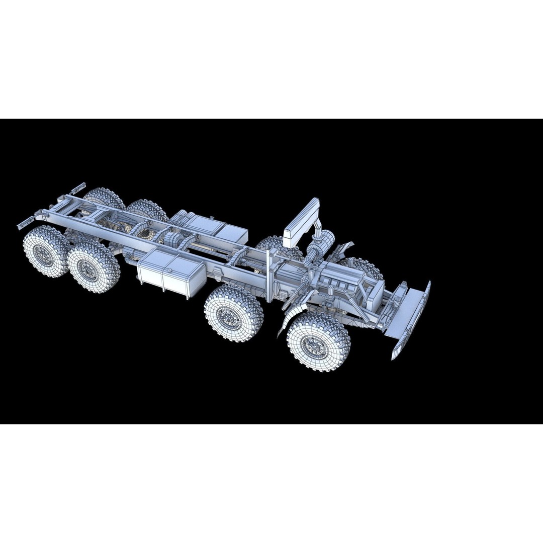 KamAZ-6350 3D Model – Heavy Utility Truck, PBR Textures, FBX