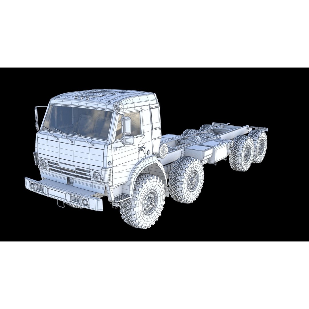 KamAZ-6350 3D Model – Heavy Utility Truck, PBR Textures, FBX - View 19