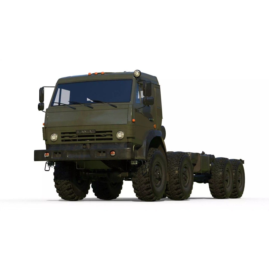 KamAZ-6350 3D Model – Heavy Utility Truck, PBR Textures, FBX - View 2
