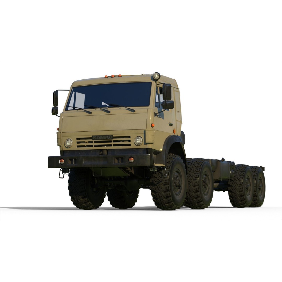 KamAZ-6350 3D Model – Heavy Utility Truck, PBR Textures, FBX - View 3