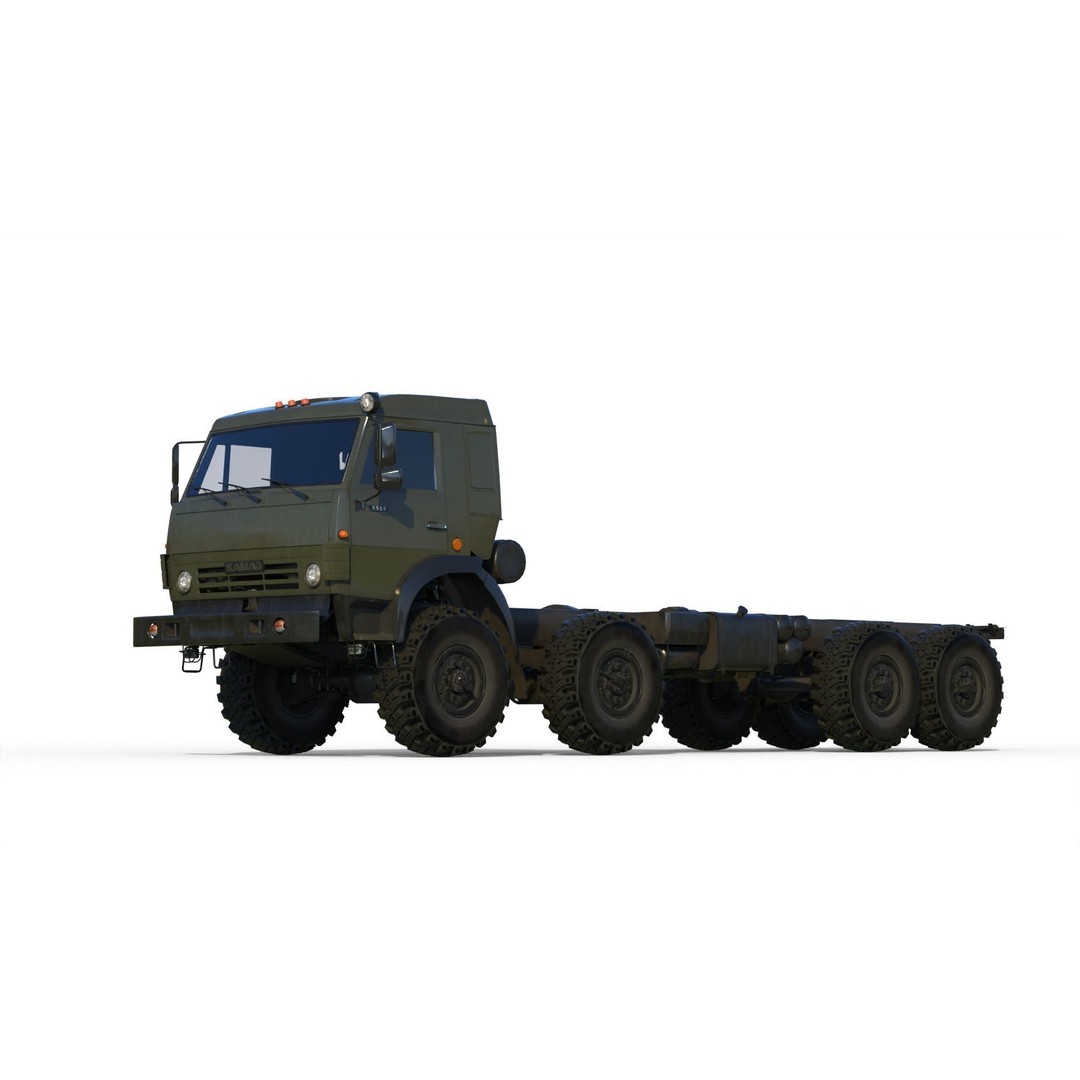 KamAZ-6350 3D Model – Heavy Utility Truck, PBR Textures, FBX - View 8