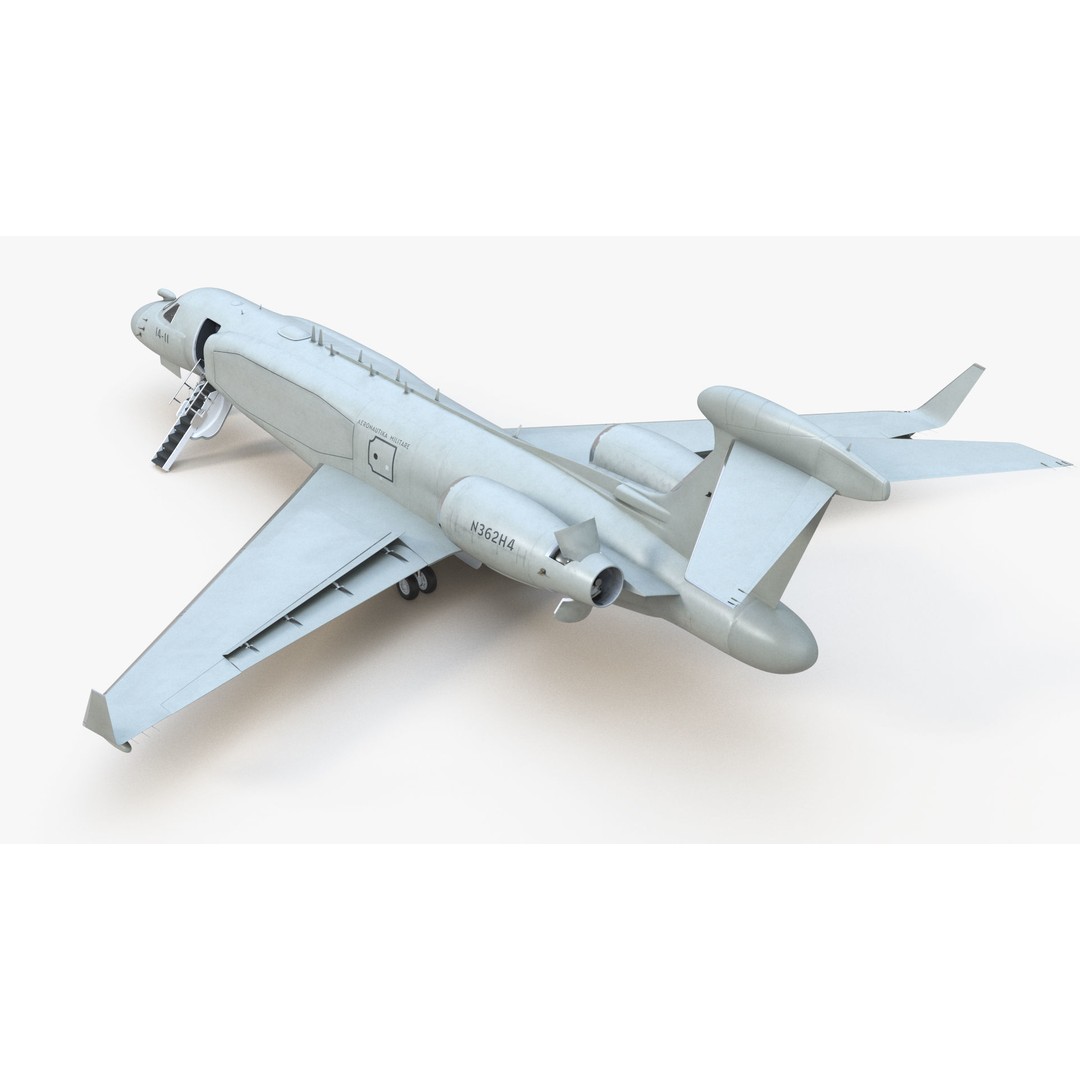 Gulfstream G550 CAEW 3D Model – High Poly Military Aircraft, FBX, PBR - View 11