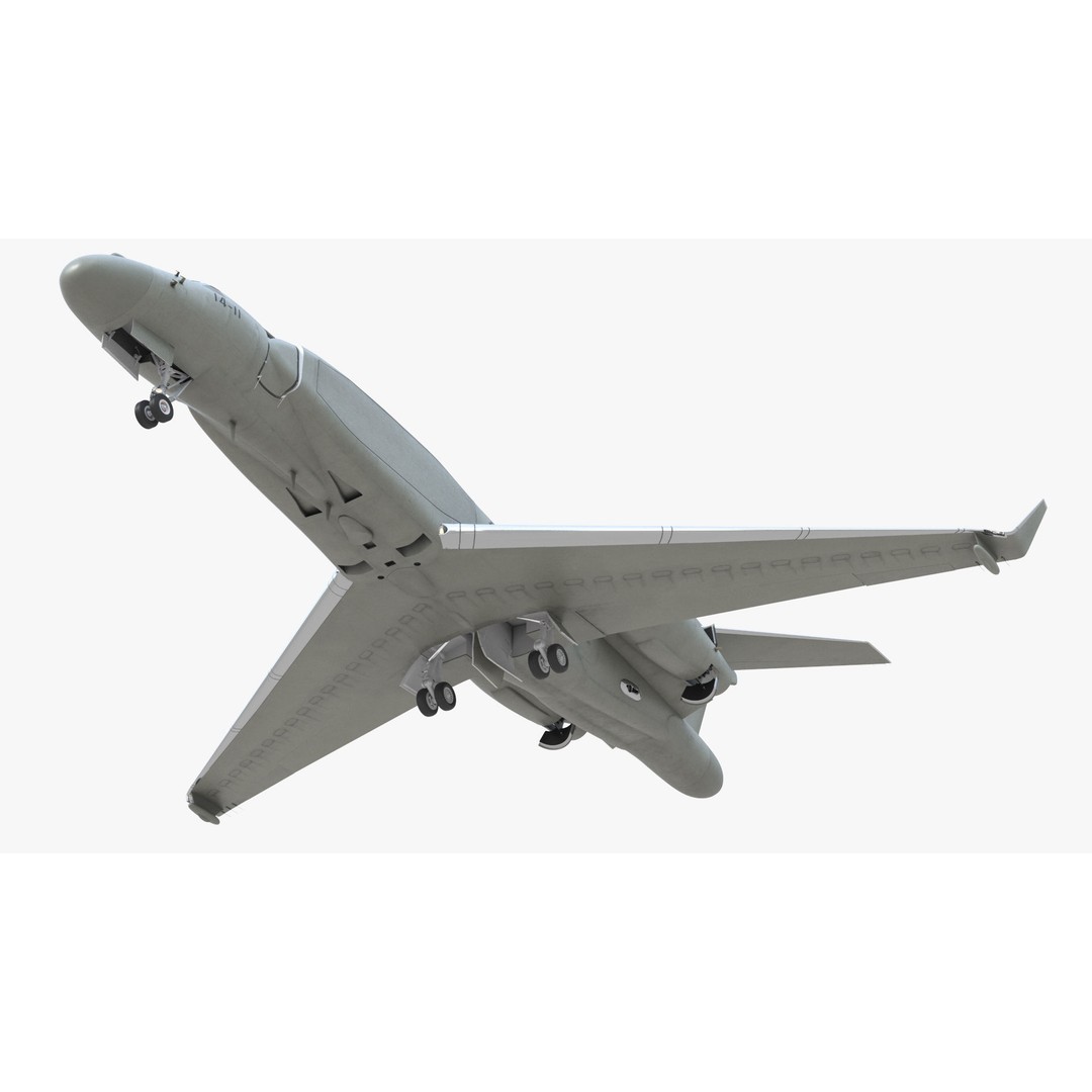 Gulfstream G550 CAEW 3D Model – High Poly Military Aircraft, FBX, PBR - View 12