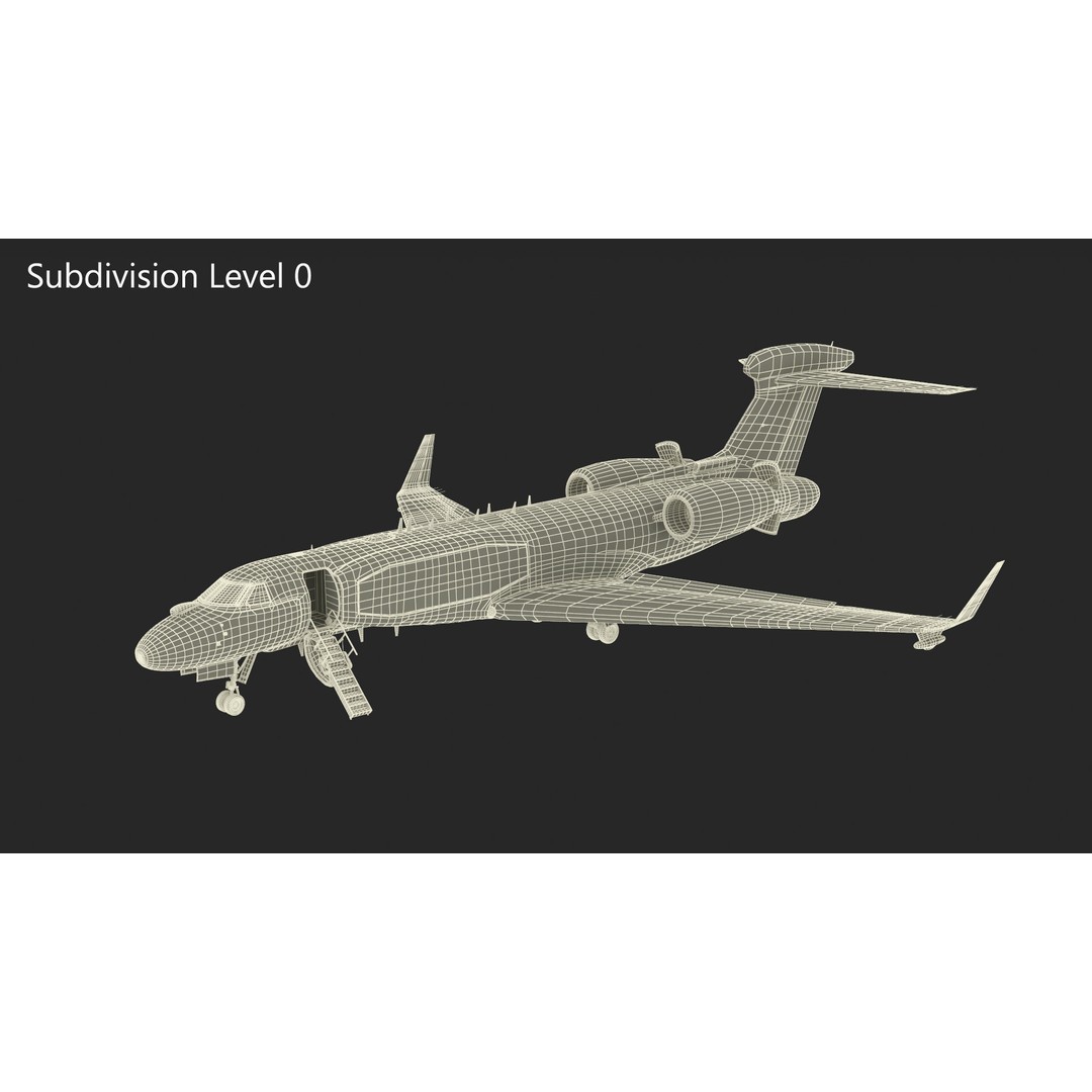 Gulfstream G550 CAEW 3D Model – High Poly Military Aircraft, FBX, PBR - View 18