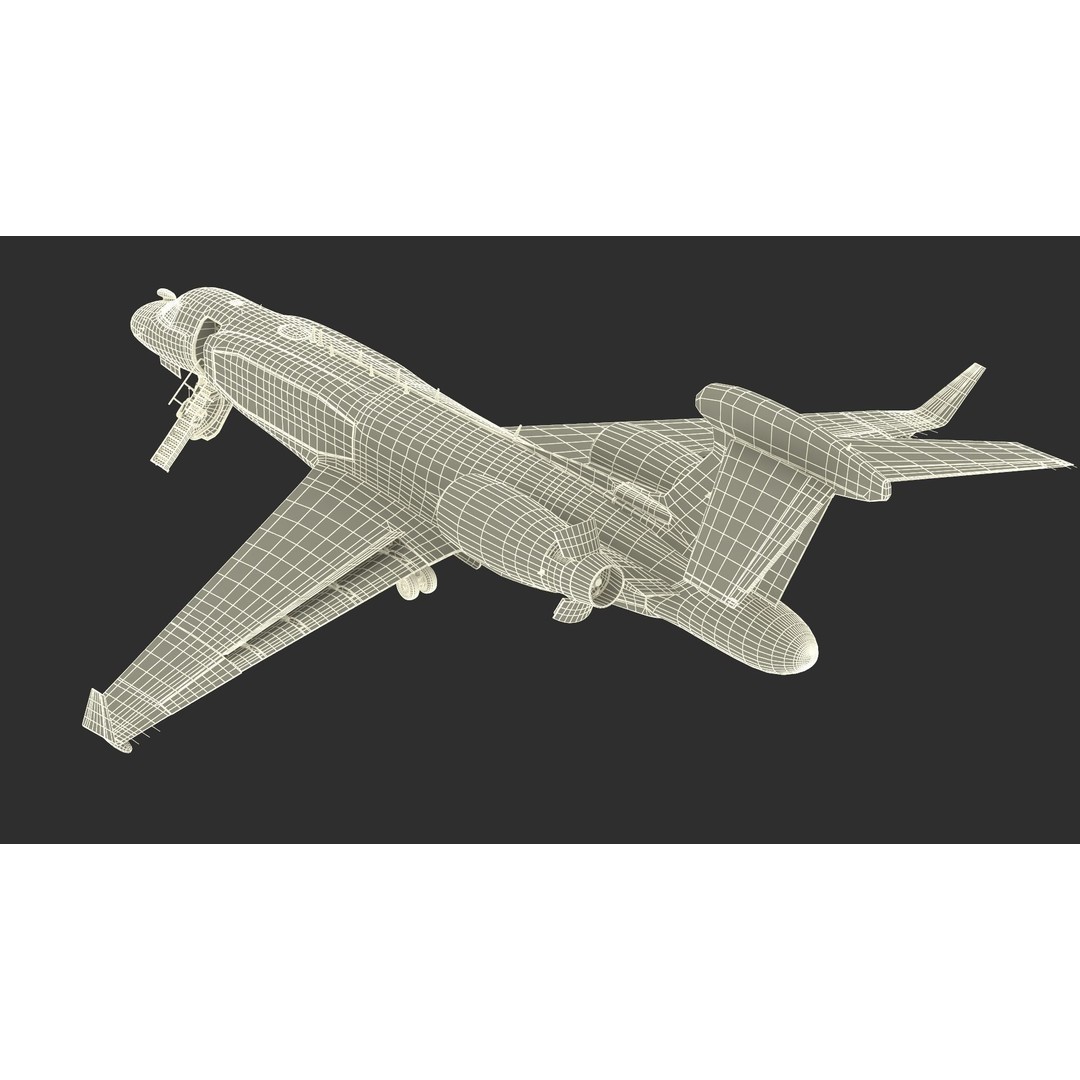 Gulfstream G550 CAEW 3D Model – High Poly Military Aircraft, FBX, PBR - View 28