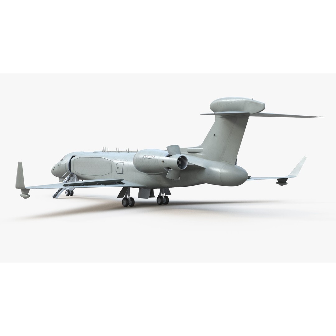 Gulfstream G550 CAEW 3D Model – High Poly Military Aircraft, FBX, PBR - View 9
