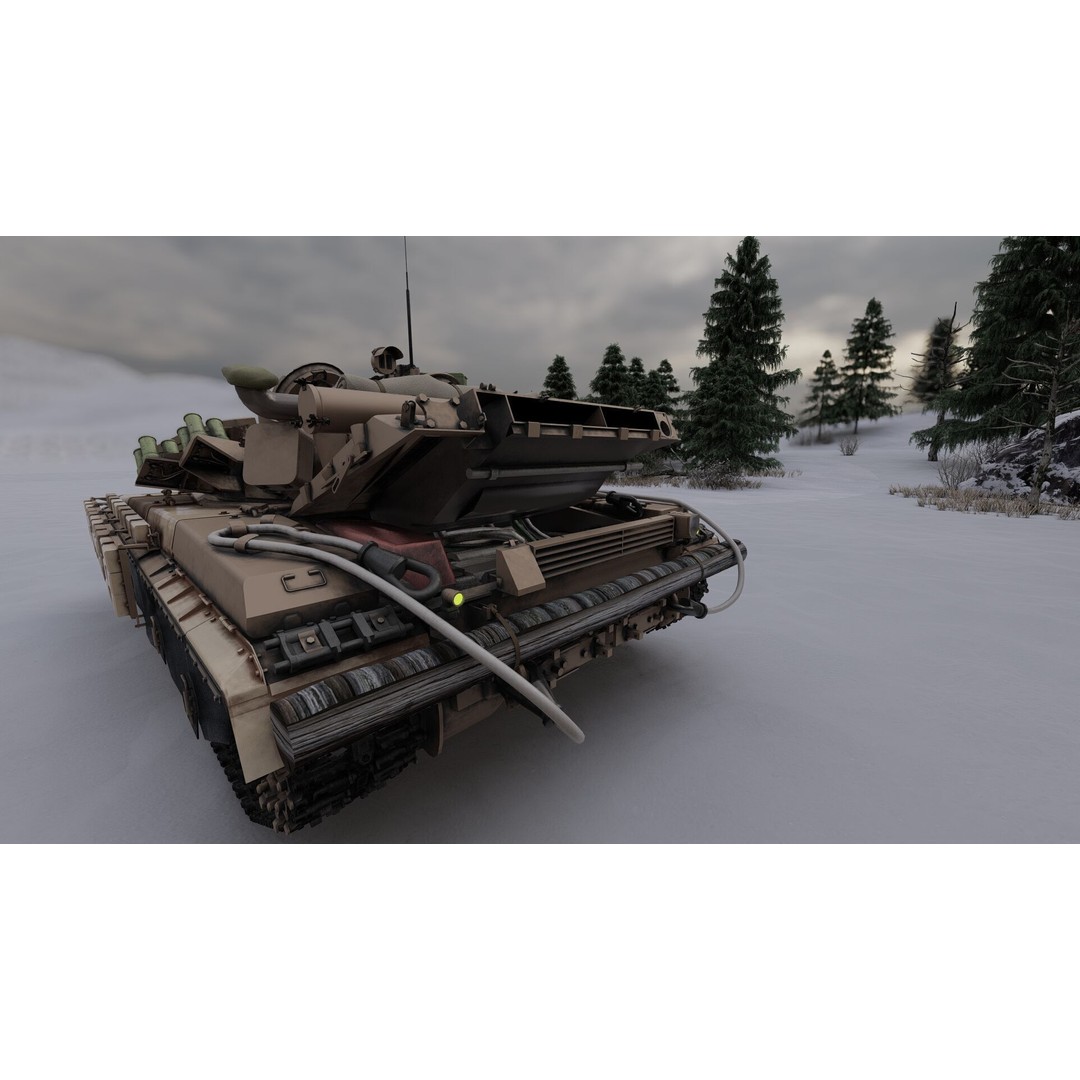 T-64 Main Battle Tank 3D Model – Textured Game Asset, FBX & OBJ - View 11