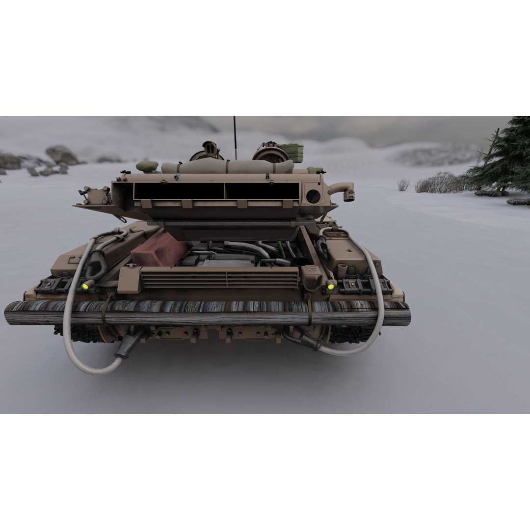 T-64 Main Battle Tank 3D Model – Textured Game Asset, FBX & OBJ - View 12