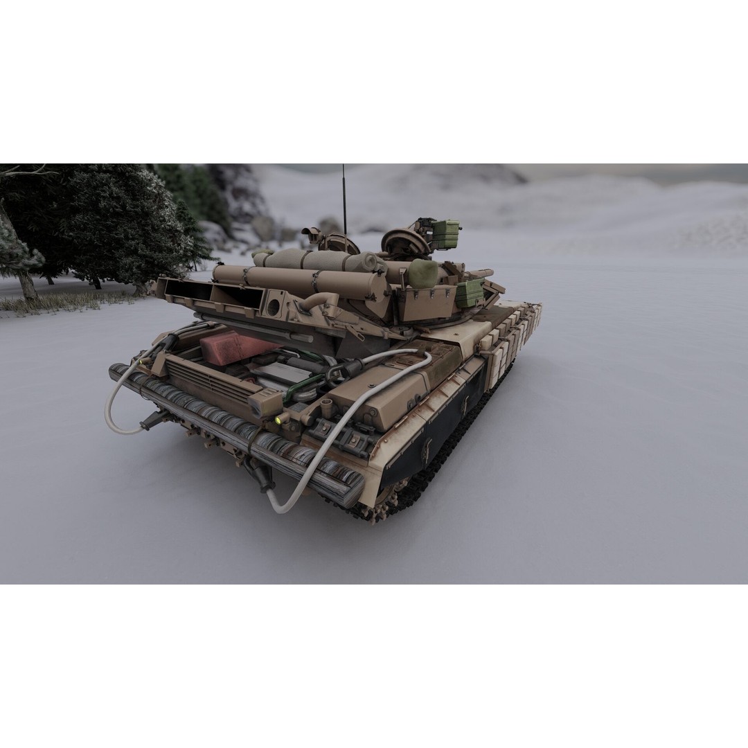 T-64 Main Battle Tank 3D Model – Textured Game Asset, FBX & OBJ - View 13