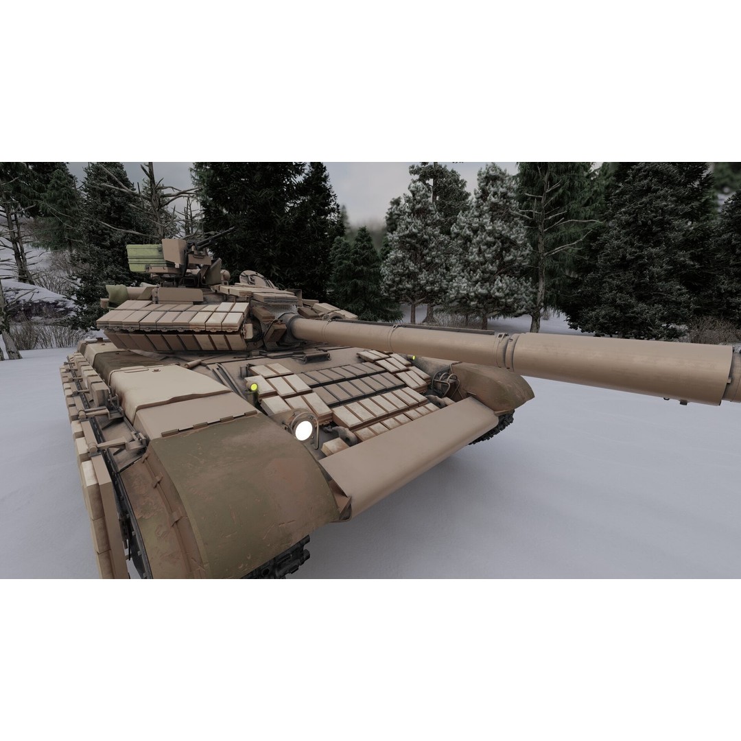 T-64 Main Battle Tank 3D Model – Textured Game Asset, FBX & OBJ - View 15