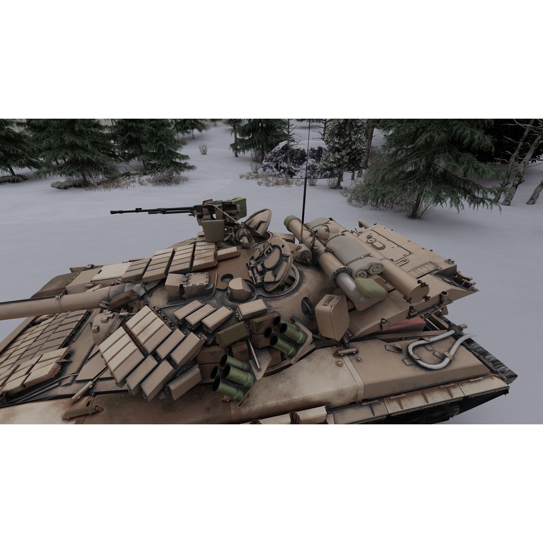 T-64 Main Battle Tank 3D Model – Textured Game Asset, FBX & OBJ - View 17