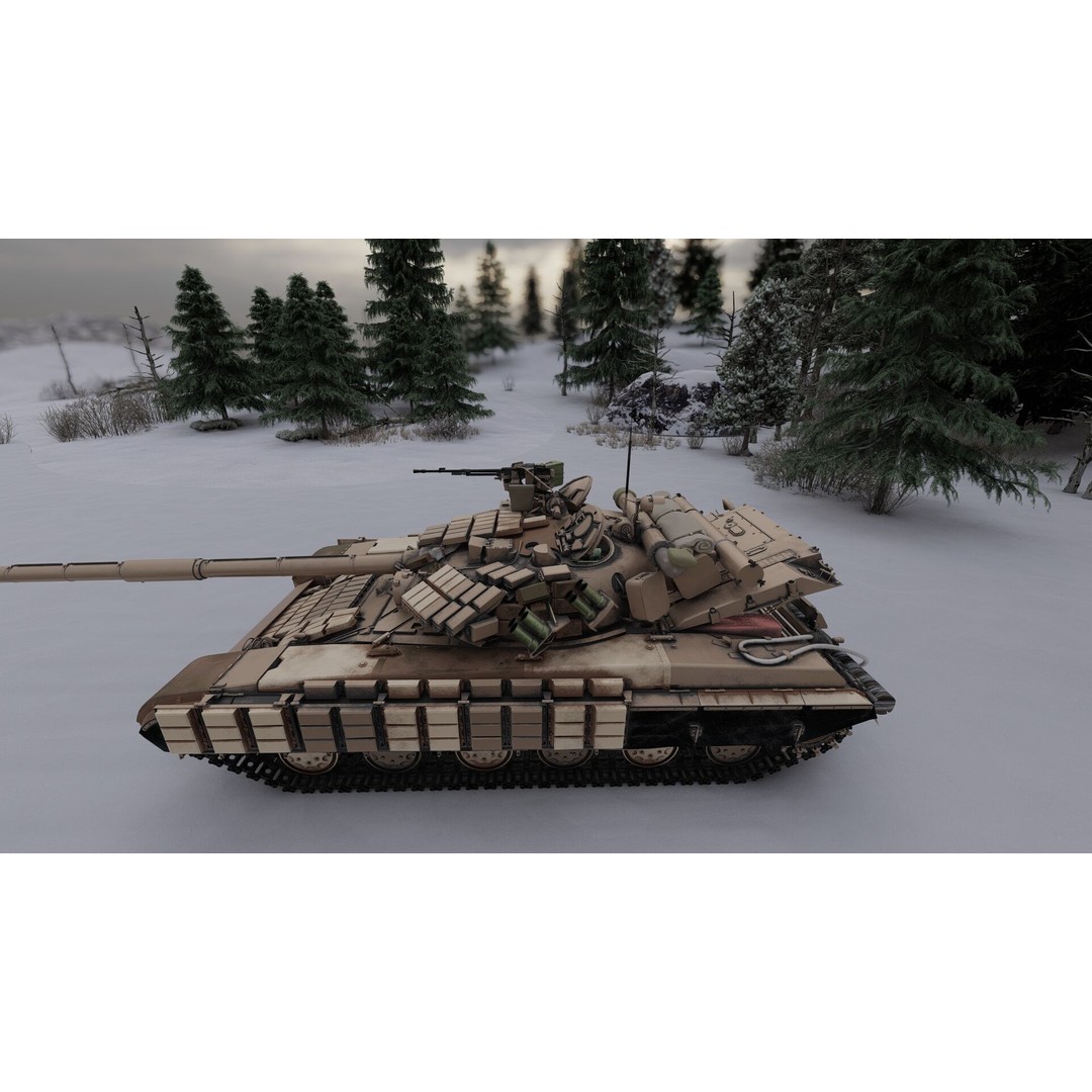 T-64 Main Battle Tank 3D Model – Textured Game Asset, FBX & OBJ - View 18