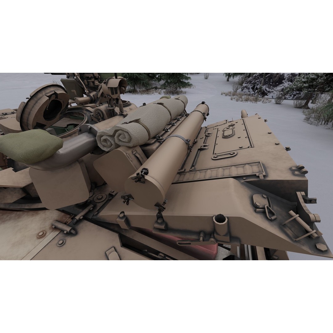 T-64 Main Battle Tank 3D Model – Textured Game Asset, FBX & OBJ - View 19