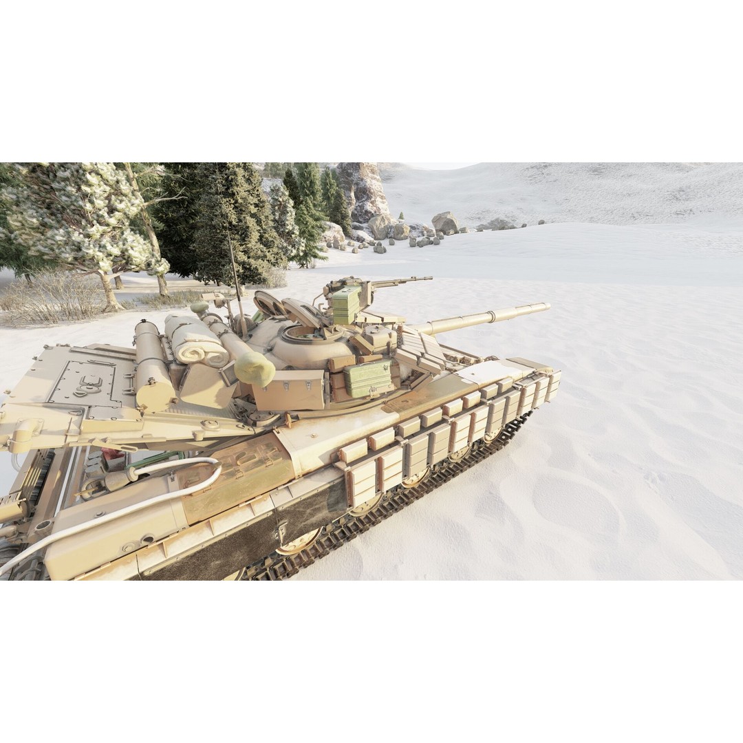 T-64 Main Battle Tank 3D Model – Textured Game Asset, FBX & OBJ - View 23