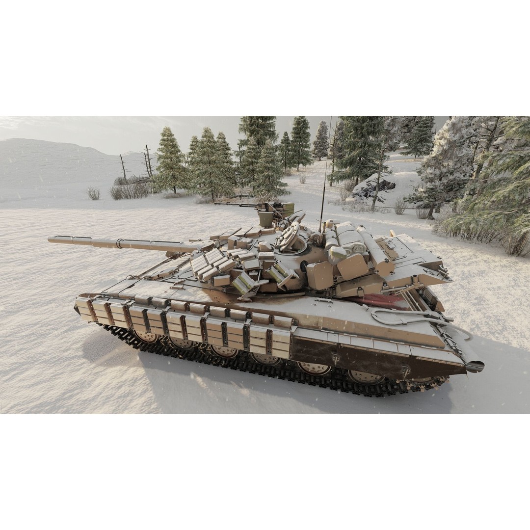 T-64 Main Battle Tank 3D Model – Textured Game Asset, FBX & OBJ - View 27