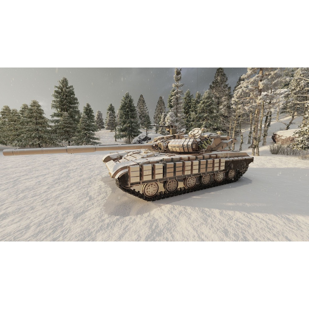 T-64 Main Battle Tank 3D Model – Textured Game Asset, FBX & OBJ - View 28