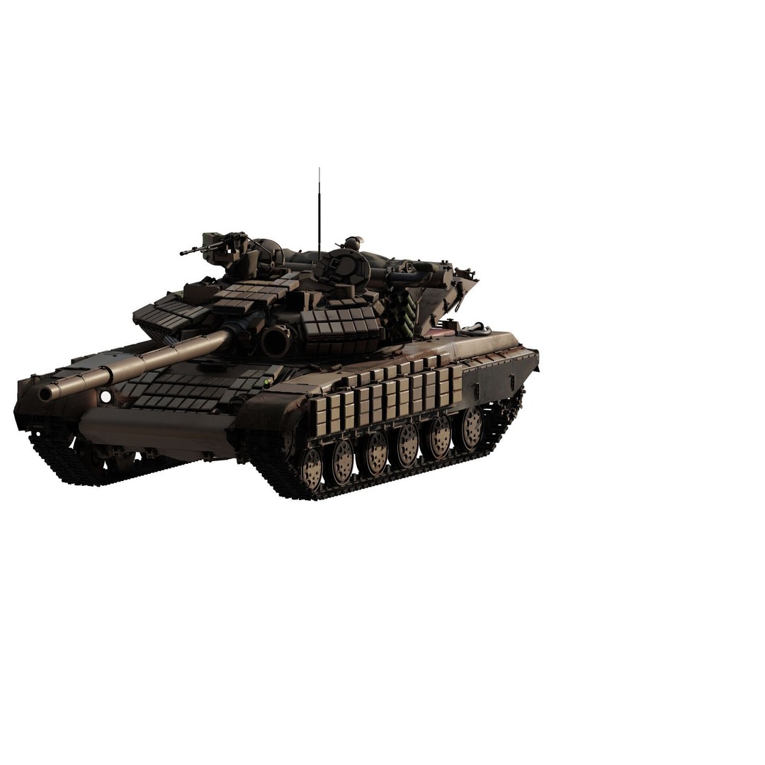 T-64 Main Battle Tank 3D Model – Textured Game Asset, FBX & OBJ - View 3