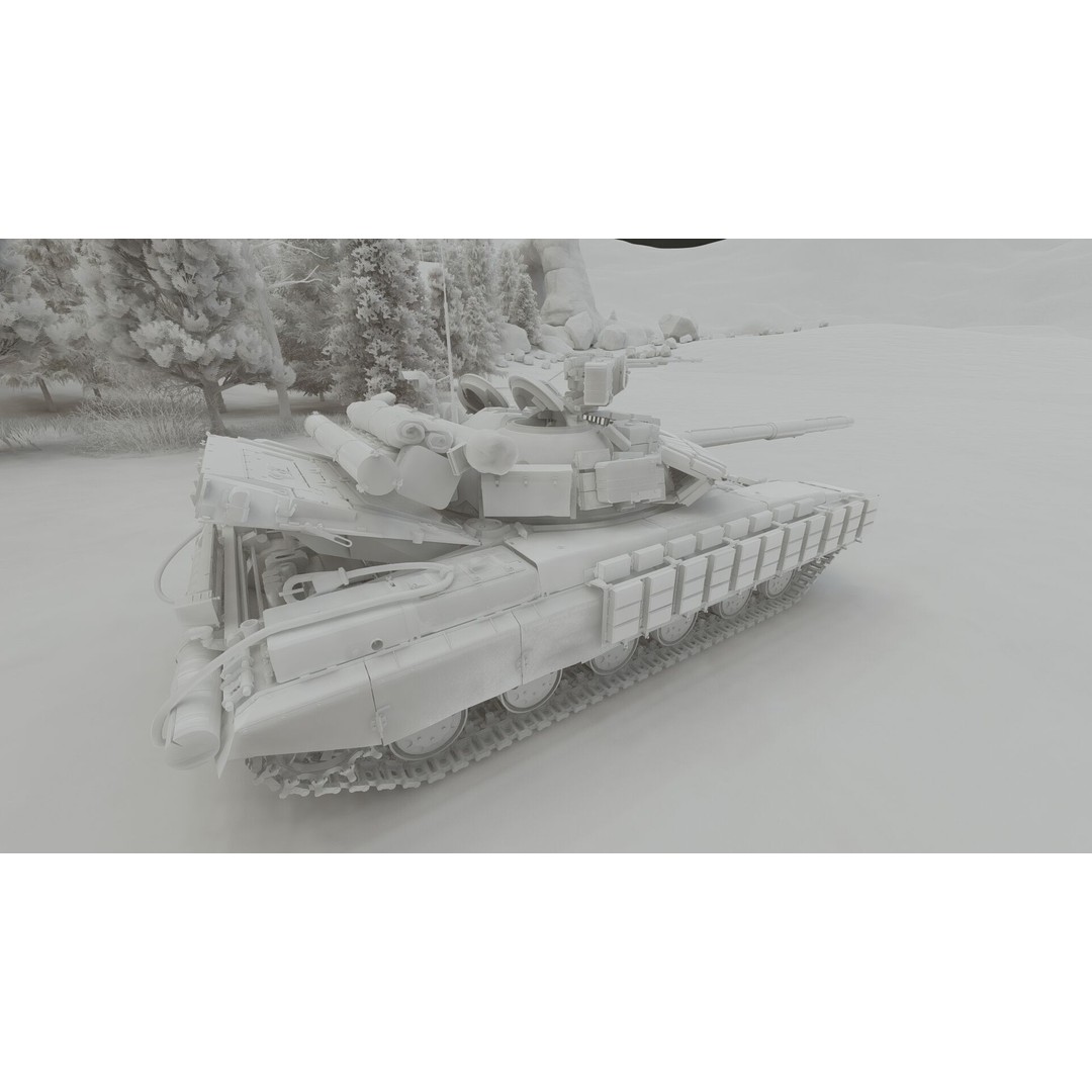 T-64 Main Battle Tank 3D Model – Textured Game Asset, FBX & OBJ - View 31