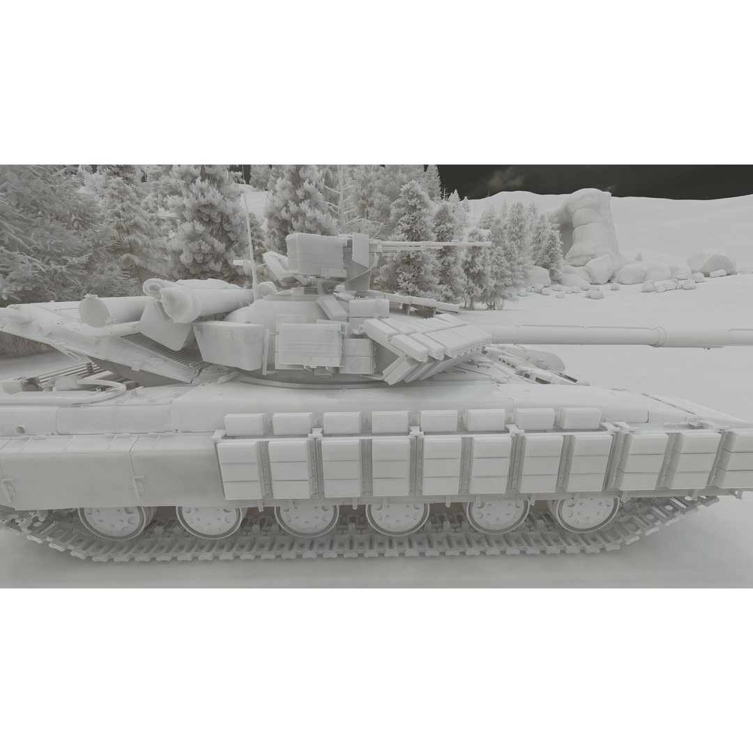 T-64 Main Battle Tank 3D Model – Textured Game Asset, FBX & OBJ - View 32