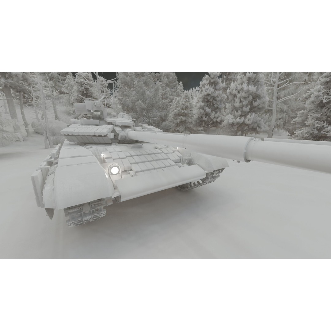 T-64 Main Battle Tank 3D Model – Textured Game Asset, FBX & OBJ - View 34