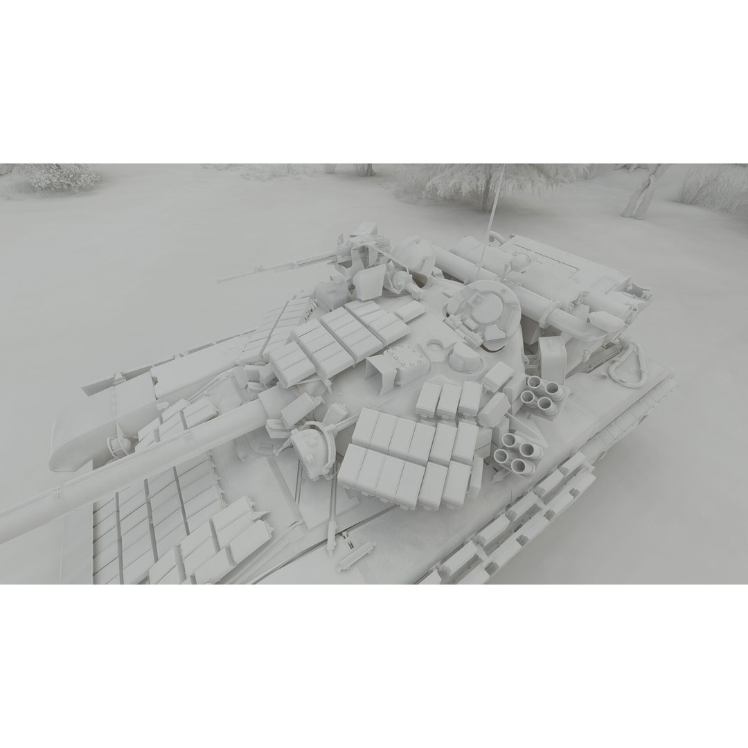 T-64 Main Battle Tank 3D Model – Textured Game Asset, FBX & OBJ - View 36