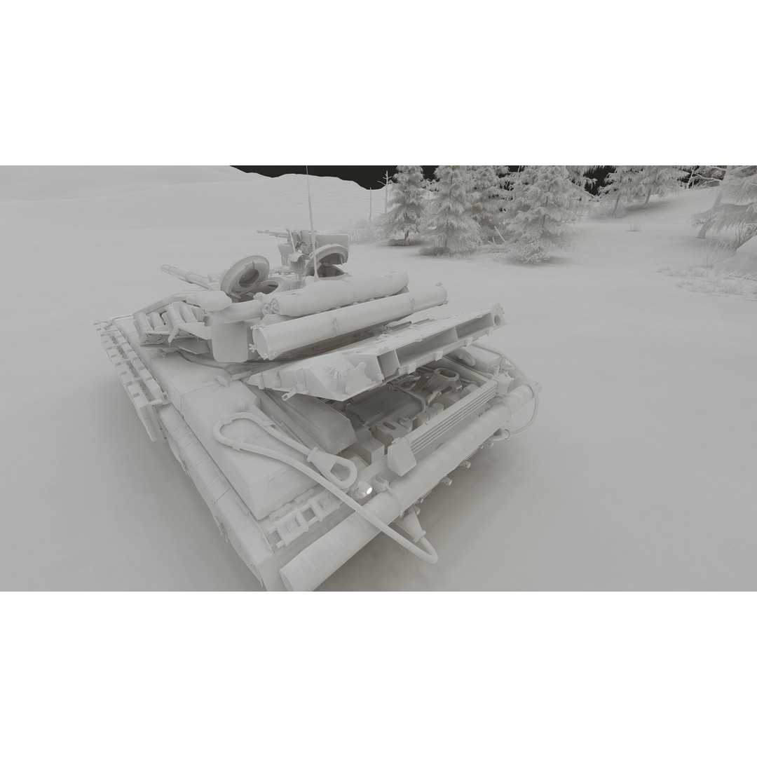 T-64 Main Battle Tank 3D Model – Textured Game Asset, FBX & OBJ - View 37