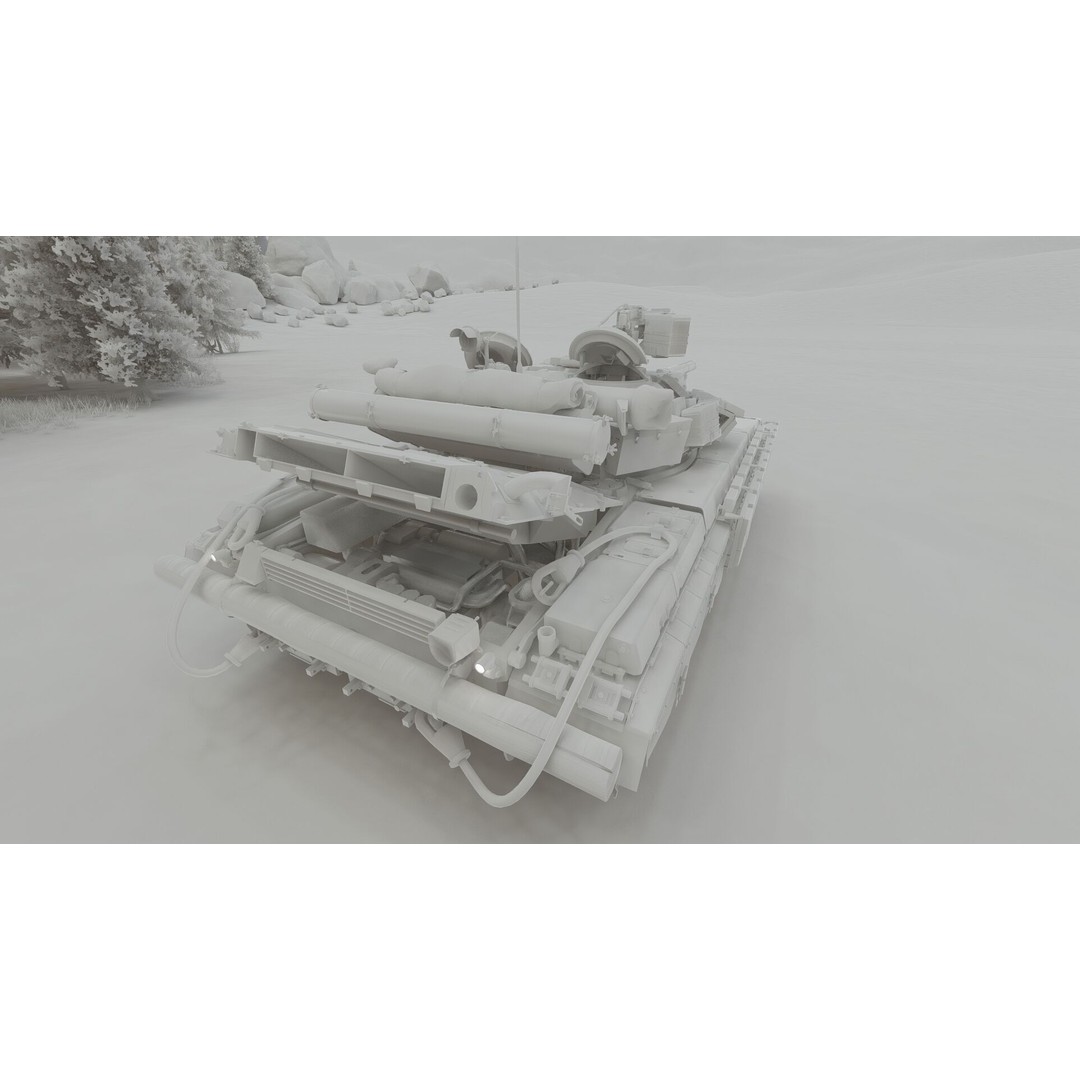 T-64 Main Battle Tank 3D Model – Textured Game Asset, FBX & OBJ - View 40