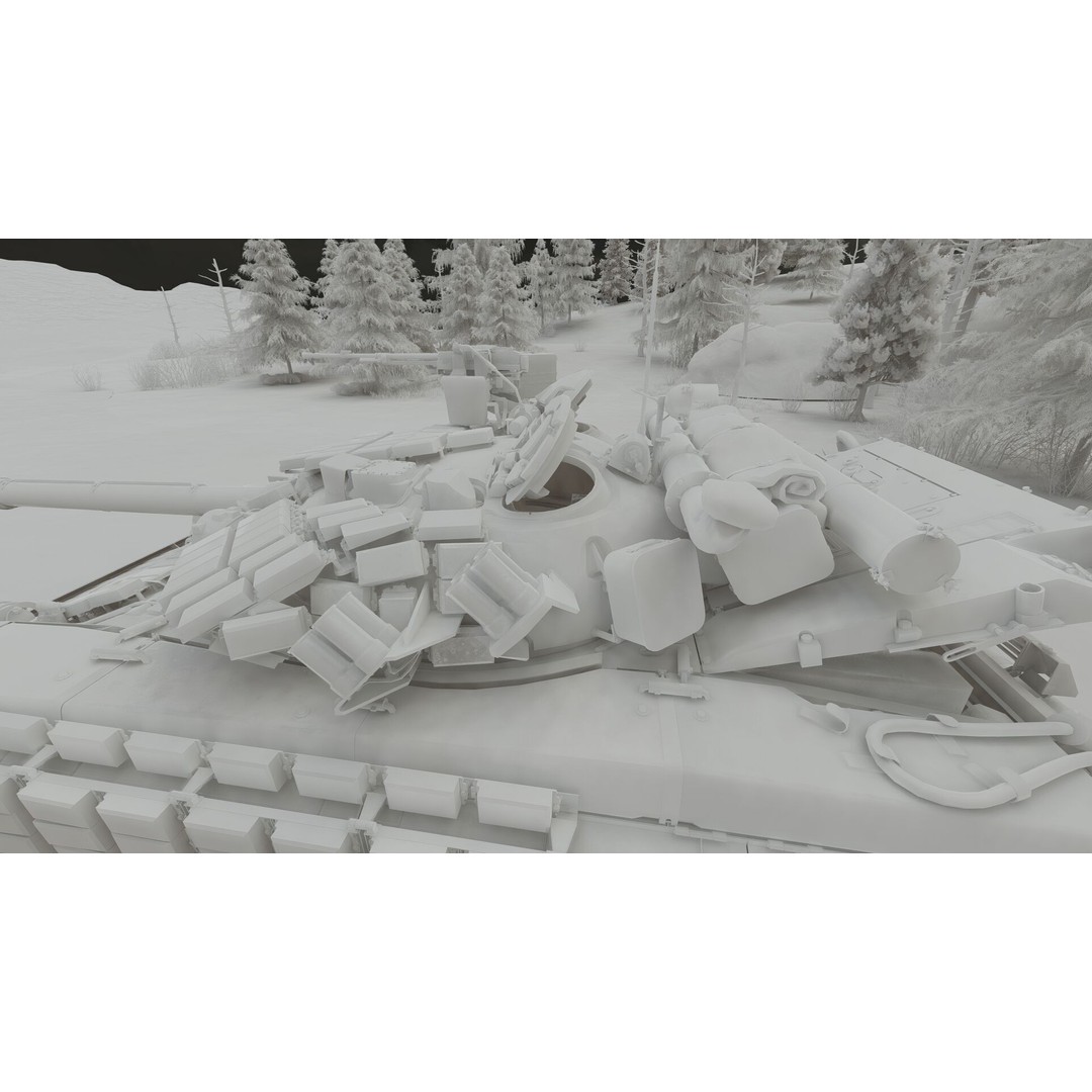 T-64 Main Battle Tank 3D Model – Textured Game Asset, FBX & OBJ - View 43