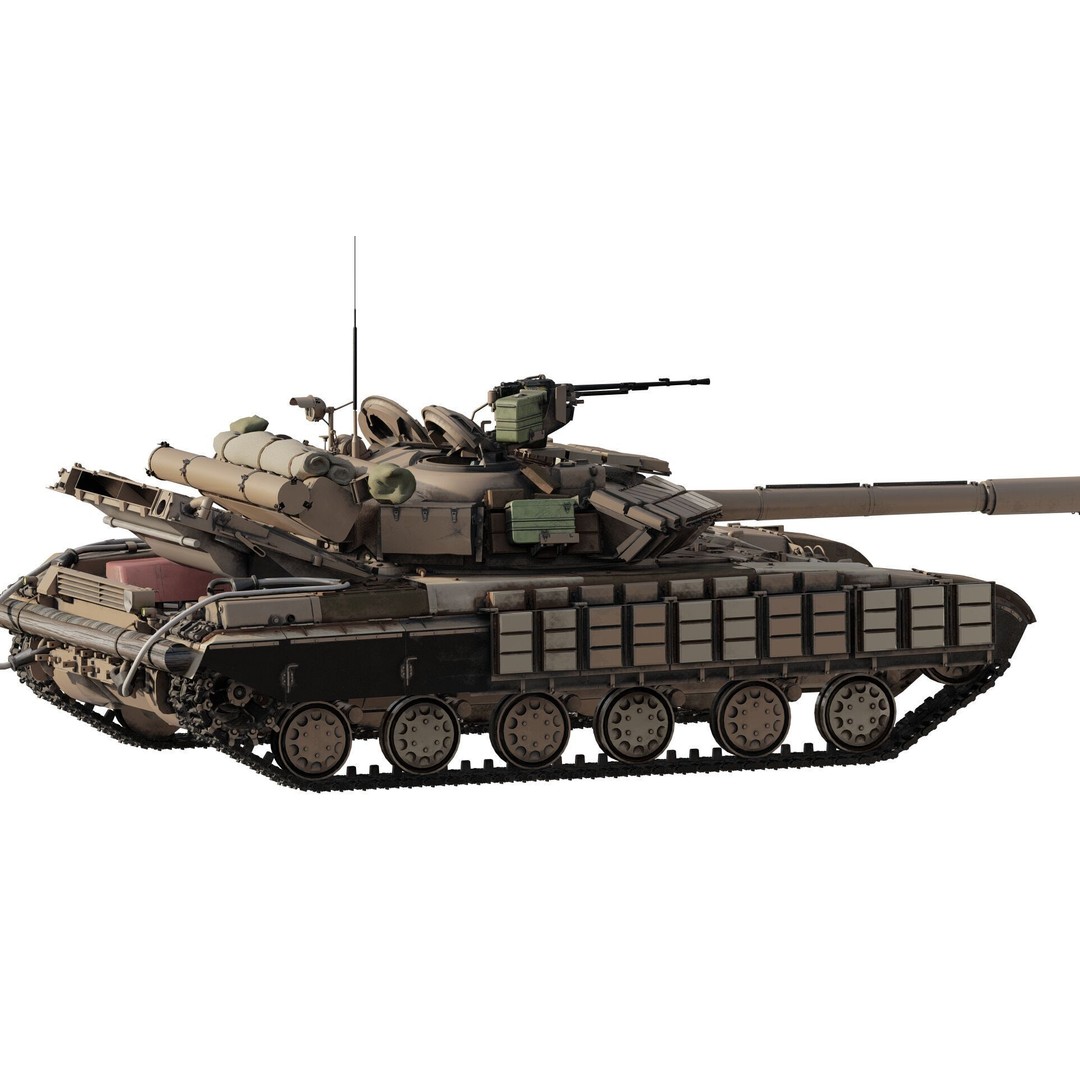 T-64 Main Battle Tank 3D Model – Textured Game Asset, FBX & OBJ - View 5