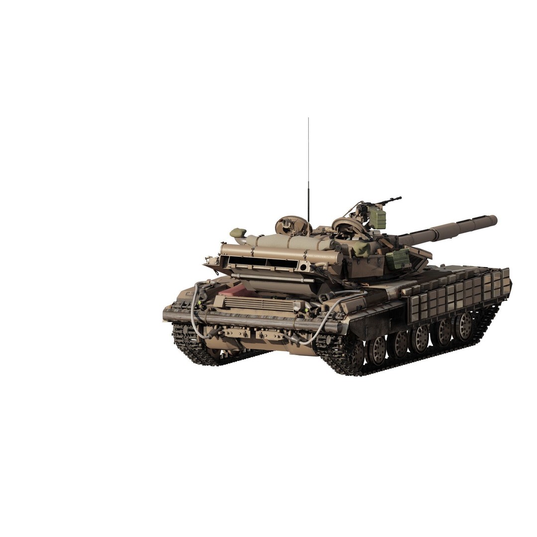 T-64 Main Battle Tank 3D Model – Textured Game Asset, FBX & OBJ - View 6