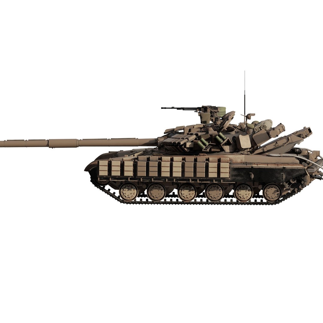 T-64 Main Battle Tank 3D Model – Textured Game Asset, FBX & OBJ - View 7