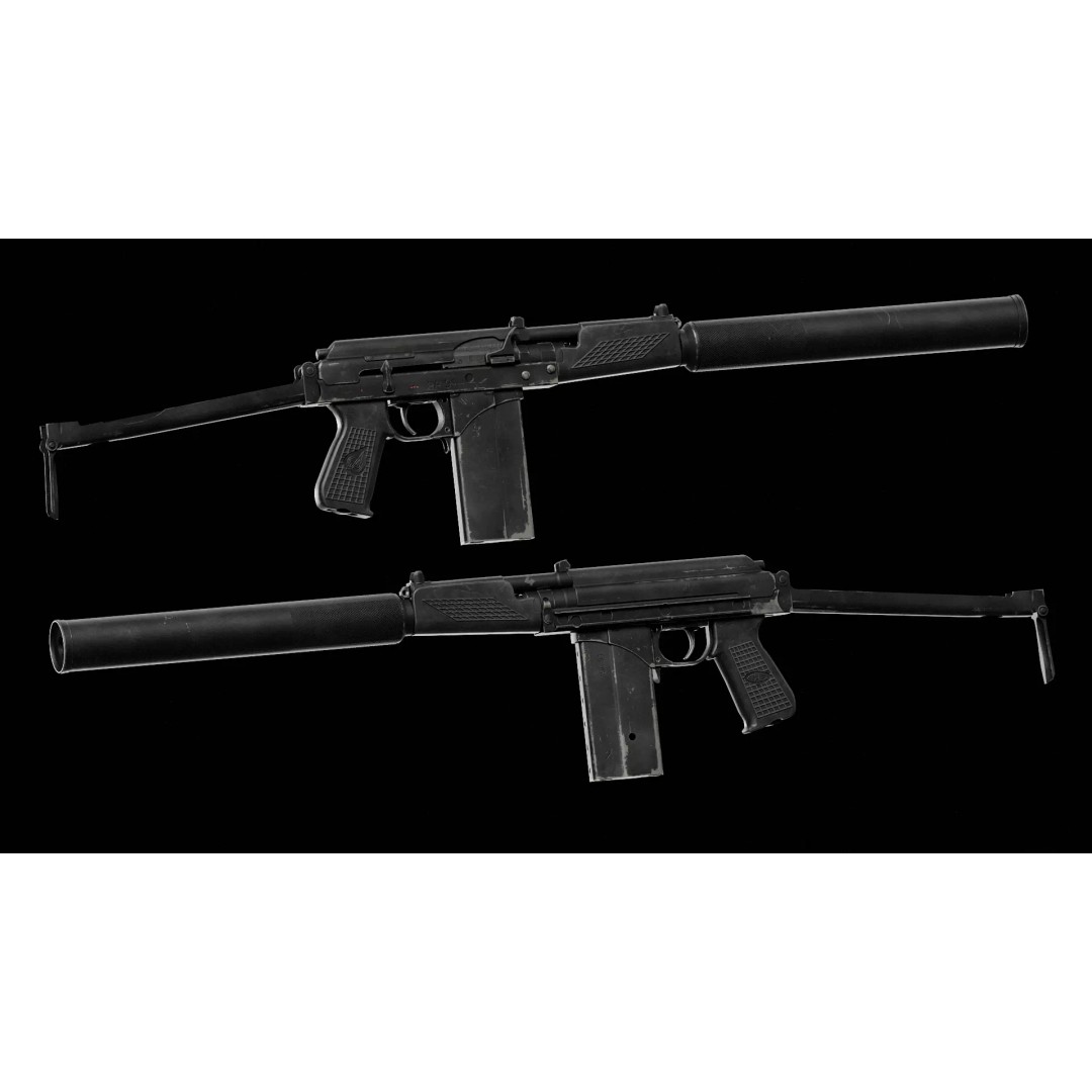 9A-91 3D Model – Low Poly Game Ready Assault Rifle, FBX - View 4