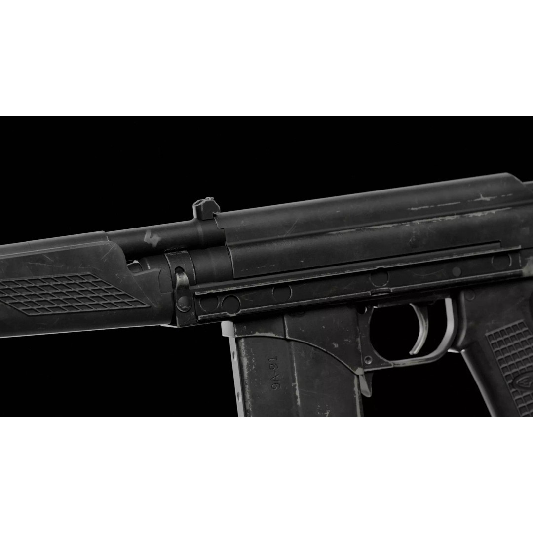 9A-91 3D Model – Low Poly Game Ready Assault Rifle, FBX - View 6