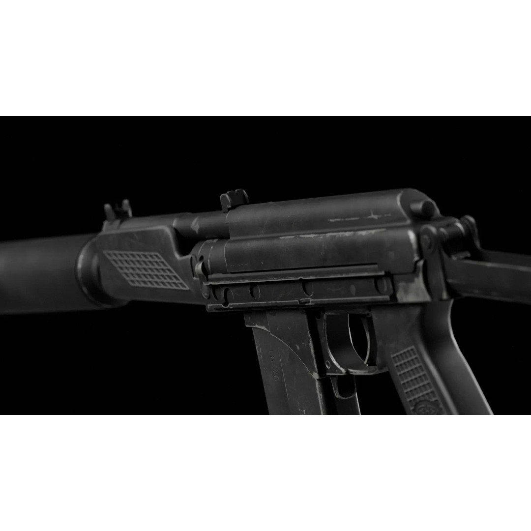 9A-91 3D Model – Low Poly Game Ready Assault Rifle, FBX - View 8