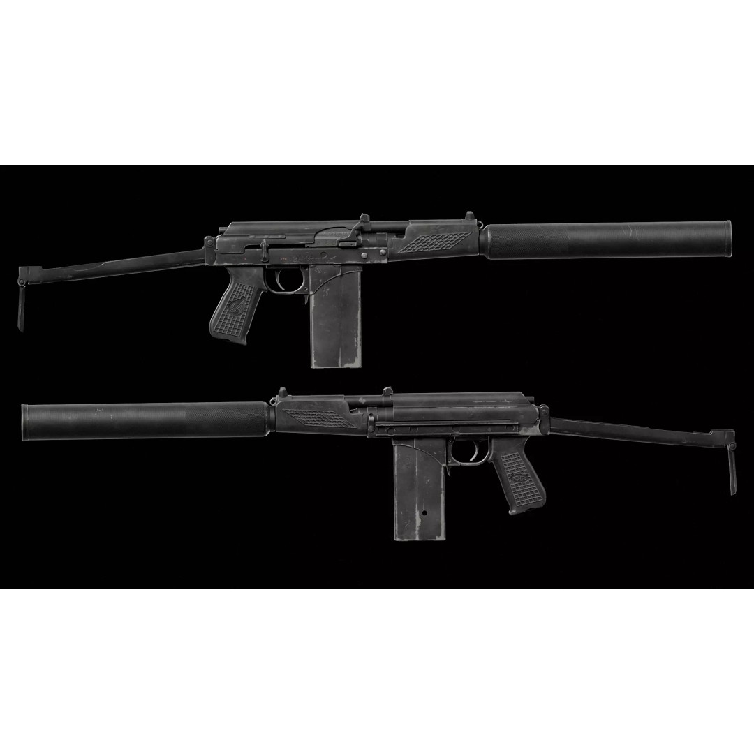 9A-91 3D Model – Low Poly Game Ready Assault Rifle, FBX - View 9