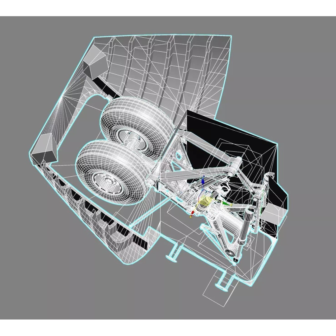 C-17 Globemaster III 3D Model – Low-Poly Military Transport Aircraft, FBX - View 16