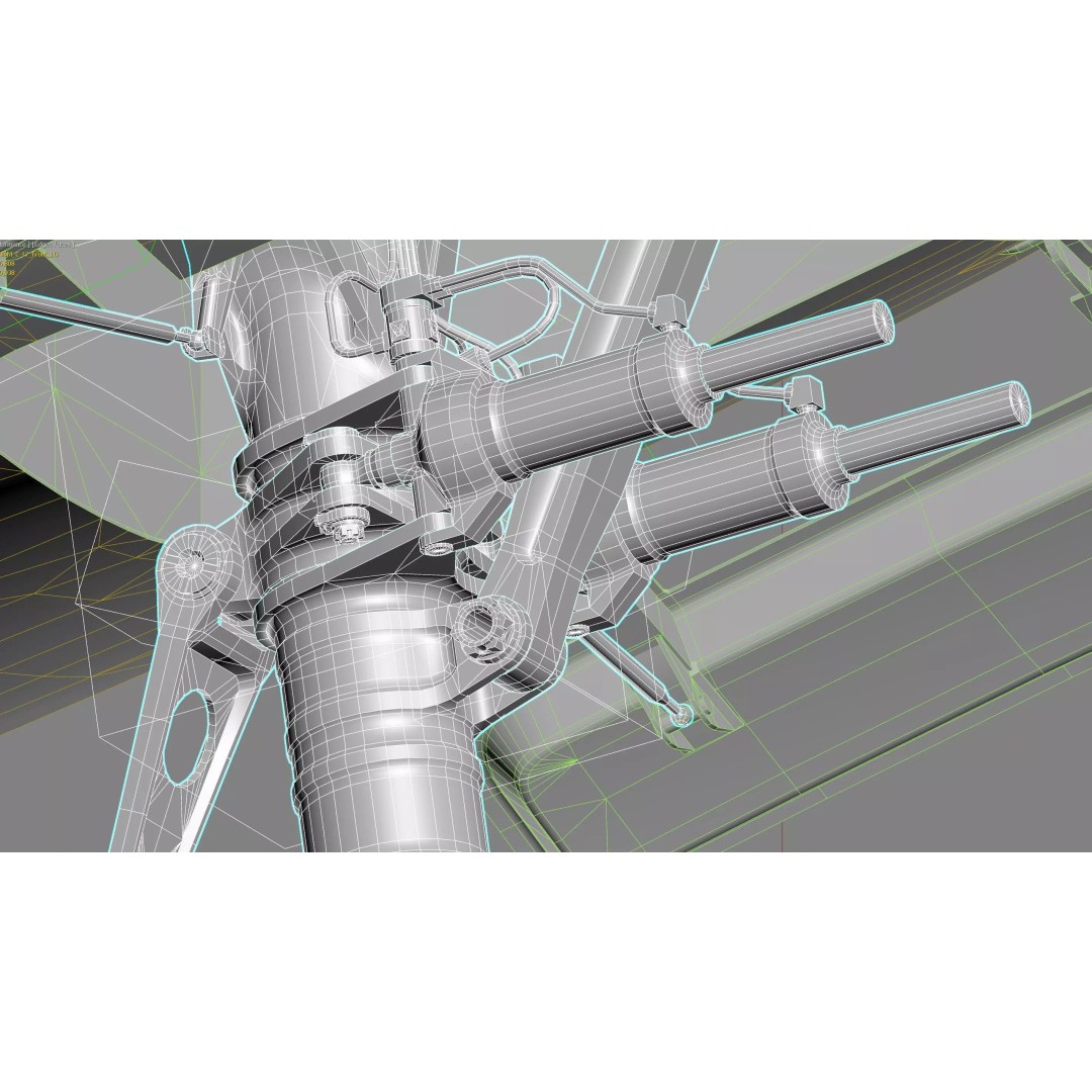 C-17 Globemaster III 3D Model – Low-Poly Military Transport Aircraft, FBX - View 17